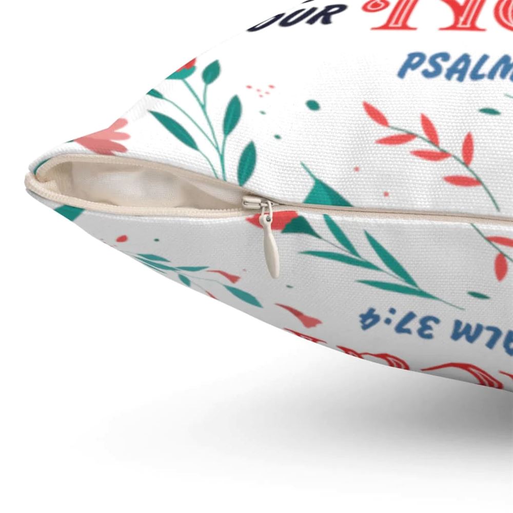 Christian Pillow, Jesus Pillow, Delight Yourself In The Lord Psalm 374 Pillow, Christian Throw Pillow, Inspirational Gifts, Best Pillow