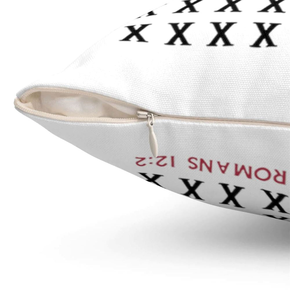 Christian Pillow, Jesus Pillow, Do Not Conform But Be Transformed Romans 122 Pillow, Christian Throw Pillow, Inspirational Gifts, Best Pillow