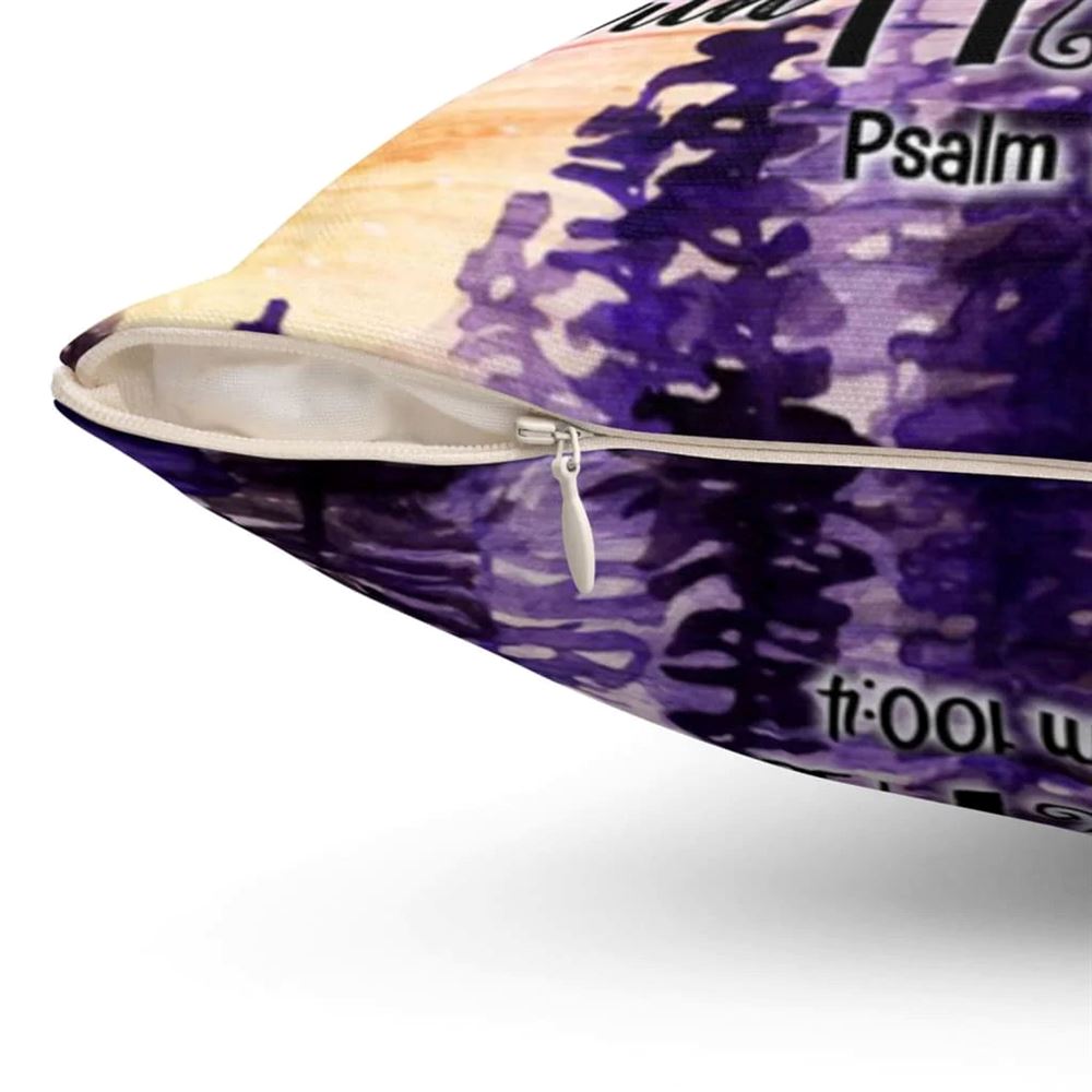 Christian Pillow, Jesus Pillow, Enter His Gates With Thanksgiving Psalm 1004 Pillow, Christian Throw Pillow, Inspirational Gifts, Best Pillow