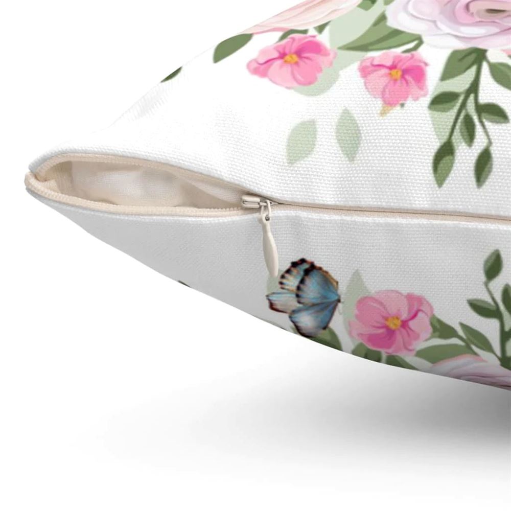 Christian Pillow, Jesus Pillow, Flowers Pillow, Ask Me About Jesus Pillow, Christian Throw Pillow, Inspirational Gifts, Best Pillow