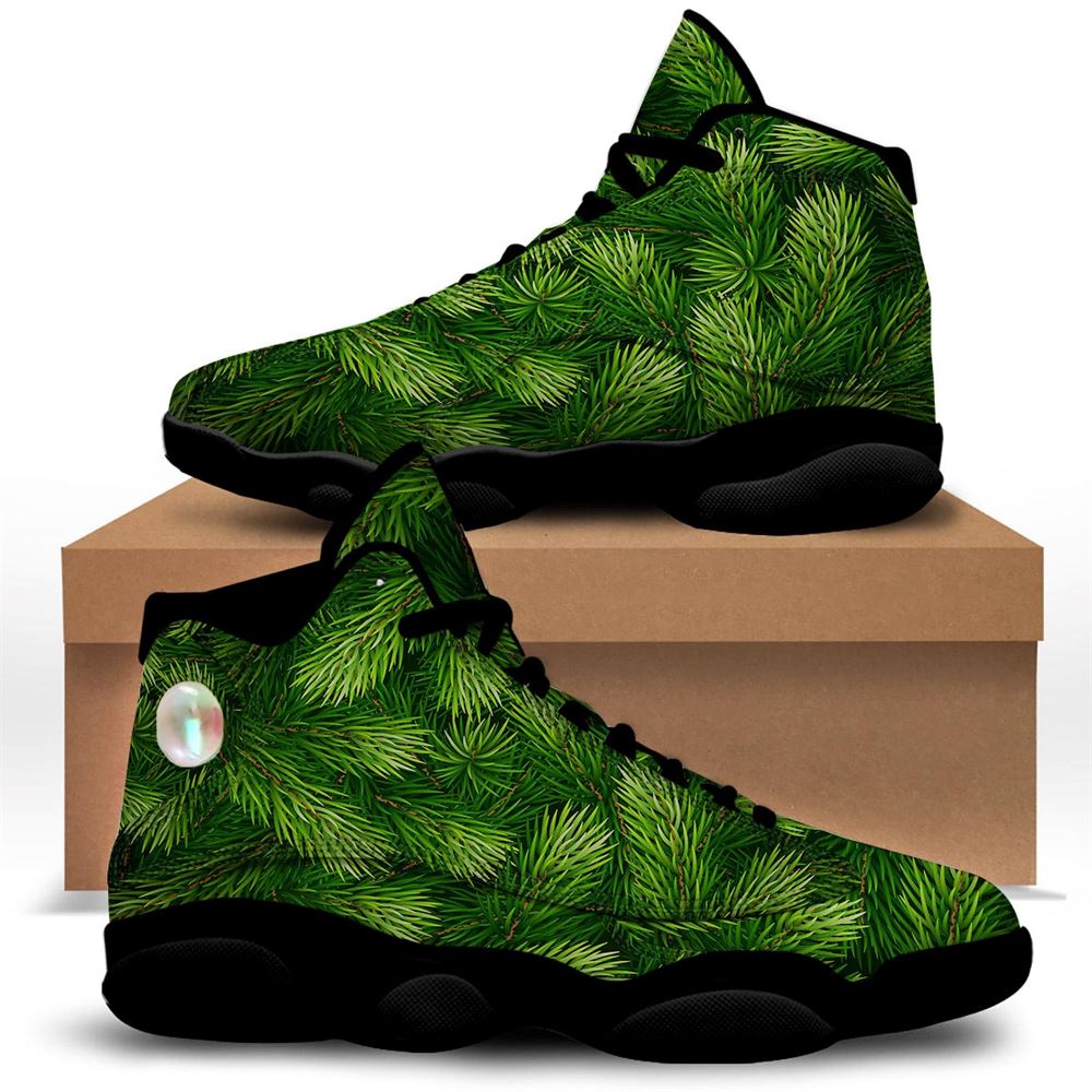 Christmas Basketball Shoes, Branches Christmas Tree Print Jd13 Shoes For Men Women, Christmas Fashion Shoes