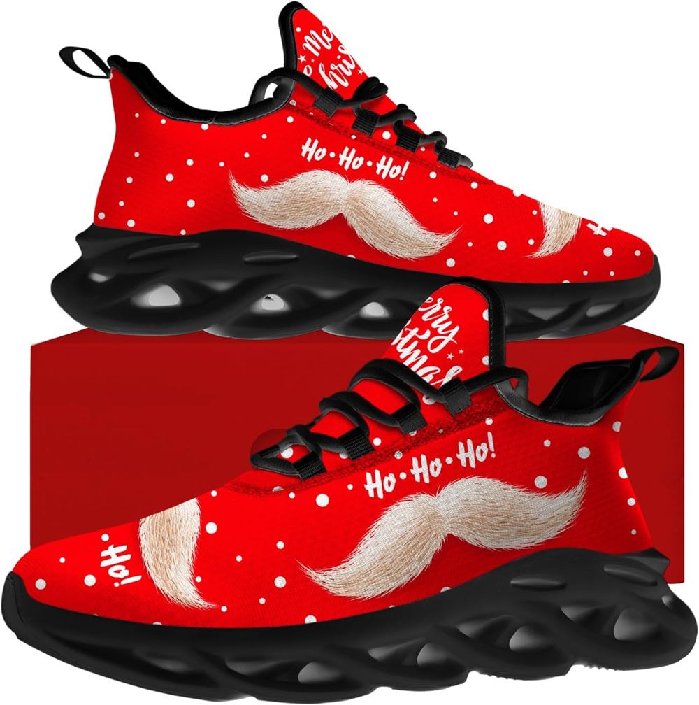 Christmas Running Shoes, Merry Christmas Santa Claus Mustache Max Soul –  Customwitch