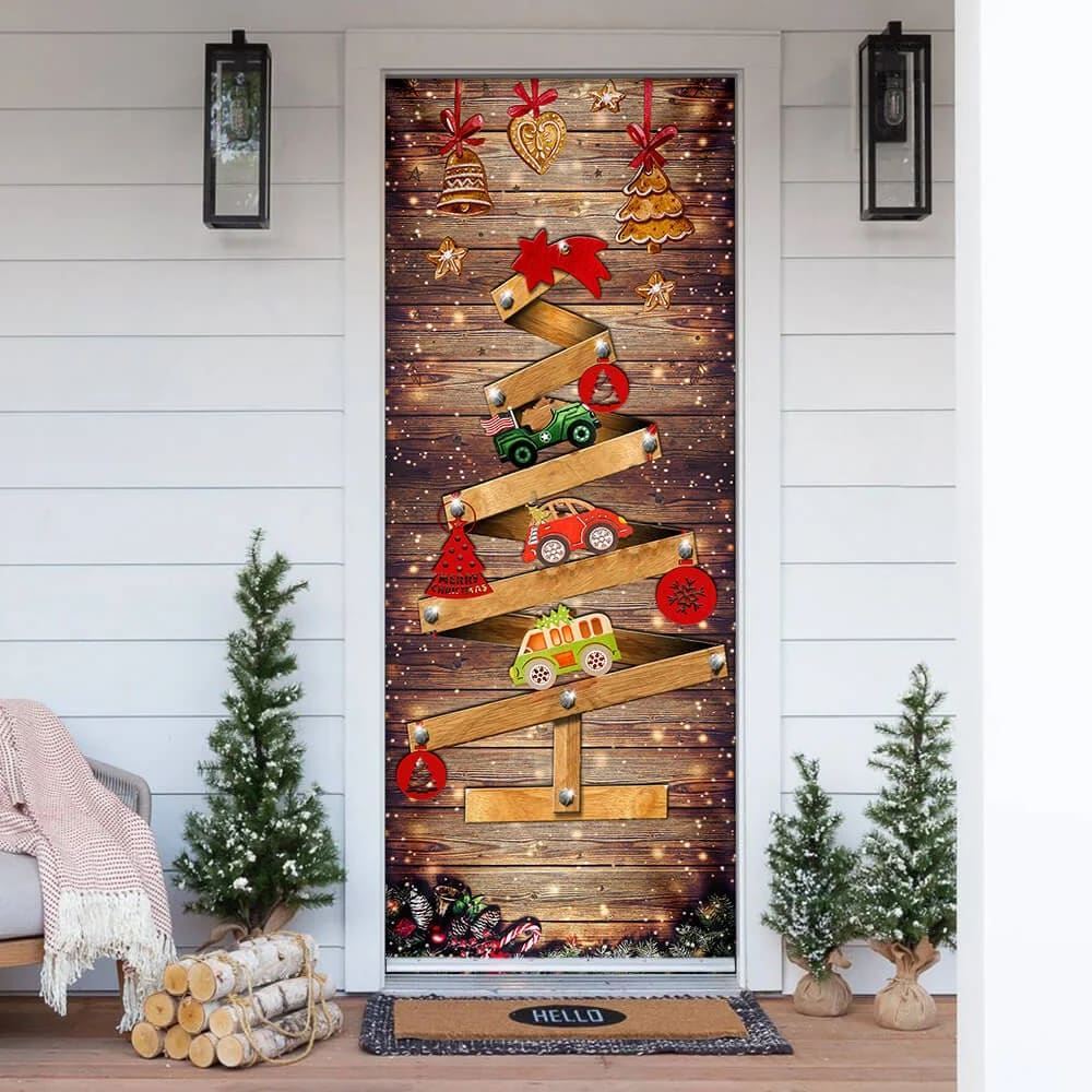 Christmas Tree Door Cover Memories, Door Christmas Cover, Christmas Door Knob Covers, Christmas Outdoor Decoration