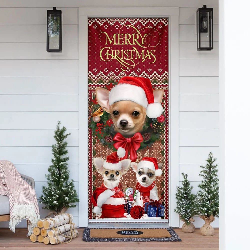 Dachshund Happy House Christmas Door Cover, Dachshund Lover Gifts, Christmas Garage Door Covers, Christmas Outdoor Decoration
