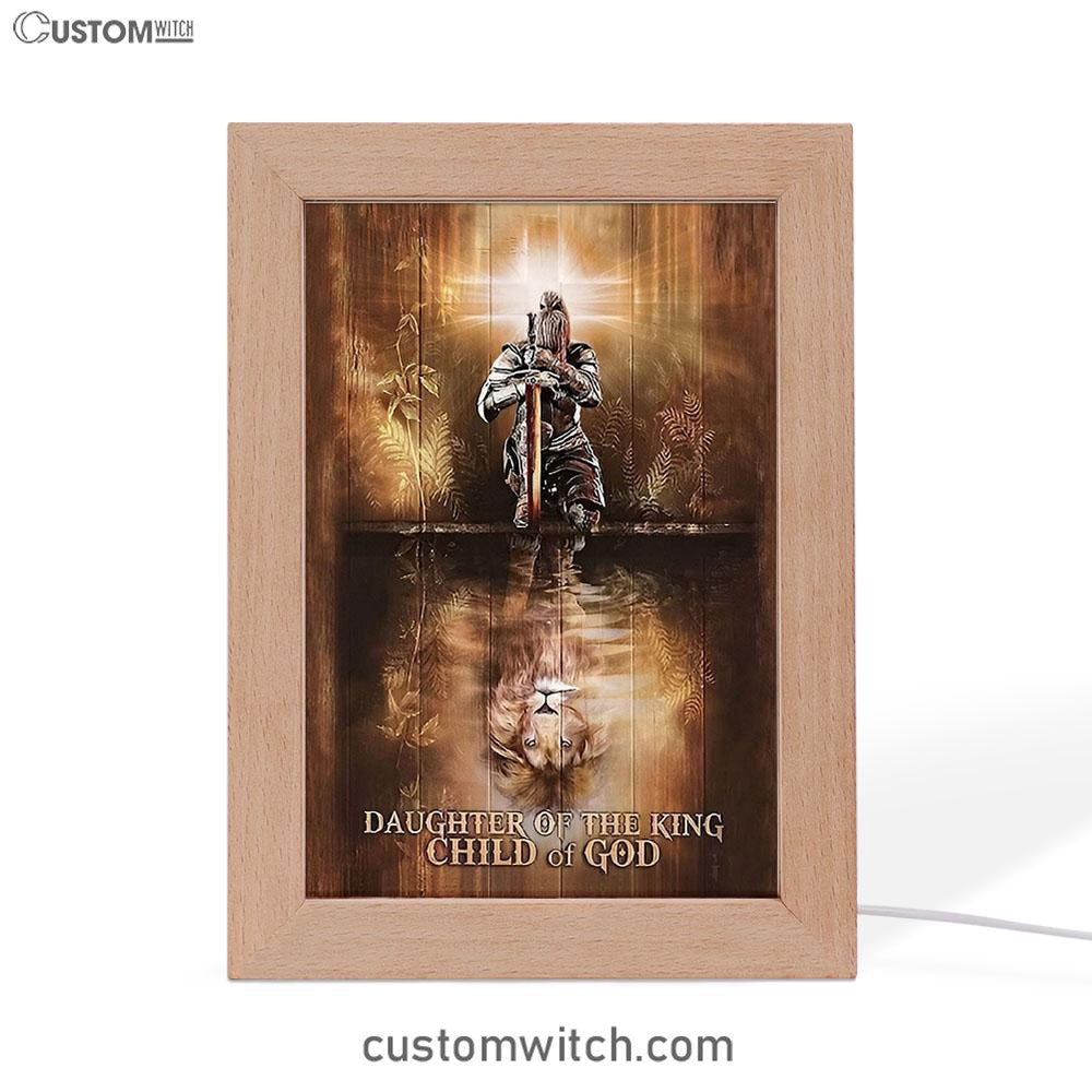 Daughter Of The King Child Of God Frame Lamp Art - Women Warriors Lion Frame Lamp Prints - Lion Frame Lamp Art