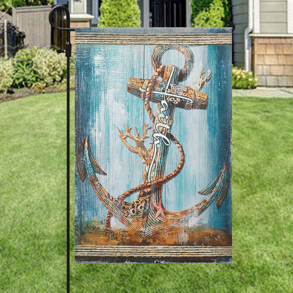 Faith Flag, Christian's Flag, Garden Decor, Garden Flag Stand, Christian Flag, Scripture Flag, Garden Banner