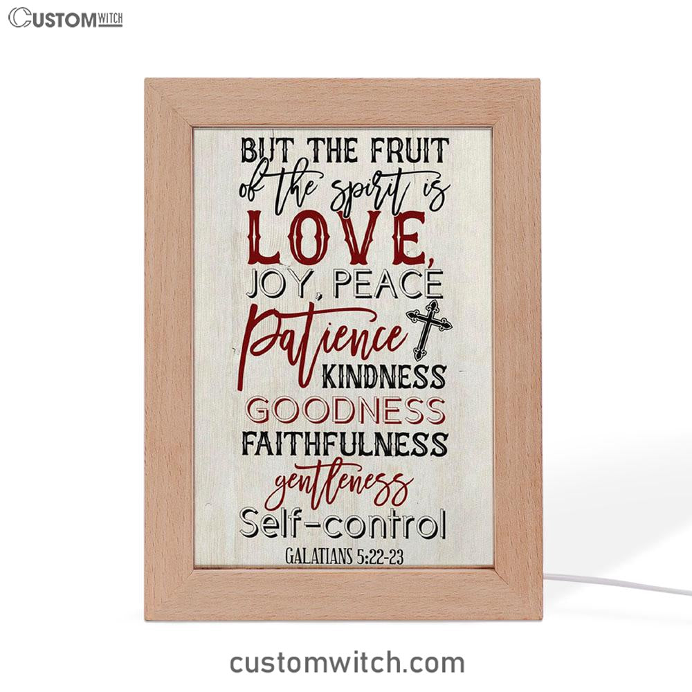 Fruit Of The Spirit Modern Farmhouse Style Frame Lamp Prints - Bible Verse Decor - Scripture Art