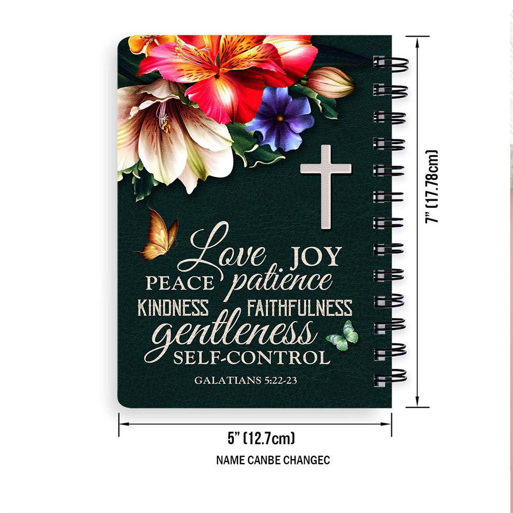 Galatians 522 23 The Fruit Of The Spirit Flower Spiral Journal Inspirational Gifts For Christians