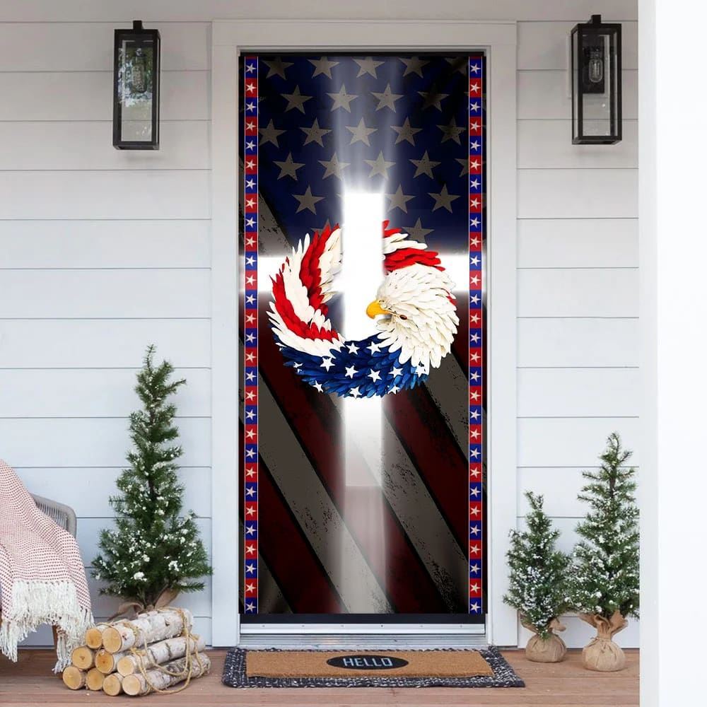 God Bless America Door Cover, Christian Door Decor, Door Christian Church, Christian Door Plaques