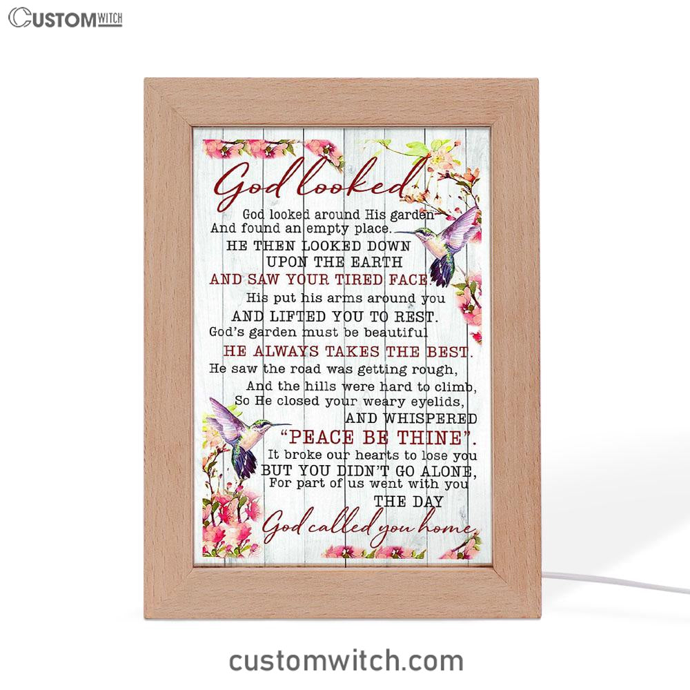 God Called You Home Frame Lamp Art - Christian Frame Lamp - Religious Gifts Night Light