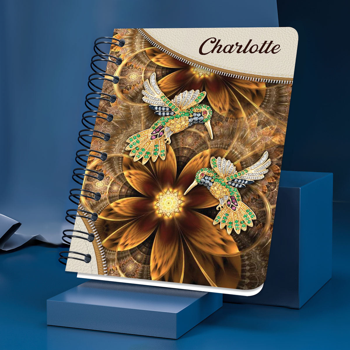 God Has An Amazing Plan For Your Life Personalized Flower Spiral Journal, Spiritual Gift Faith For Christians