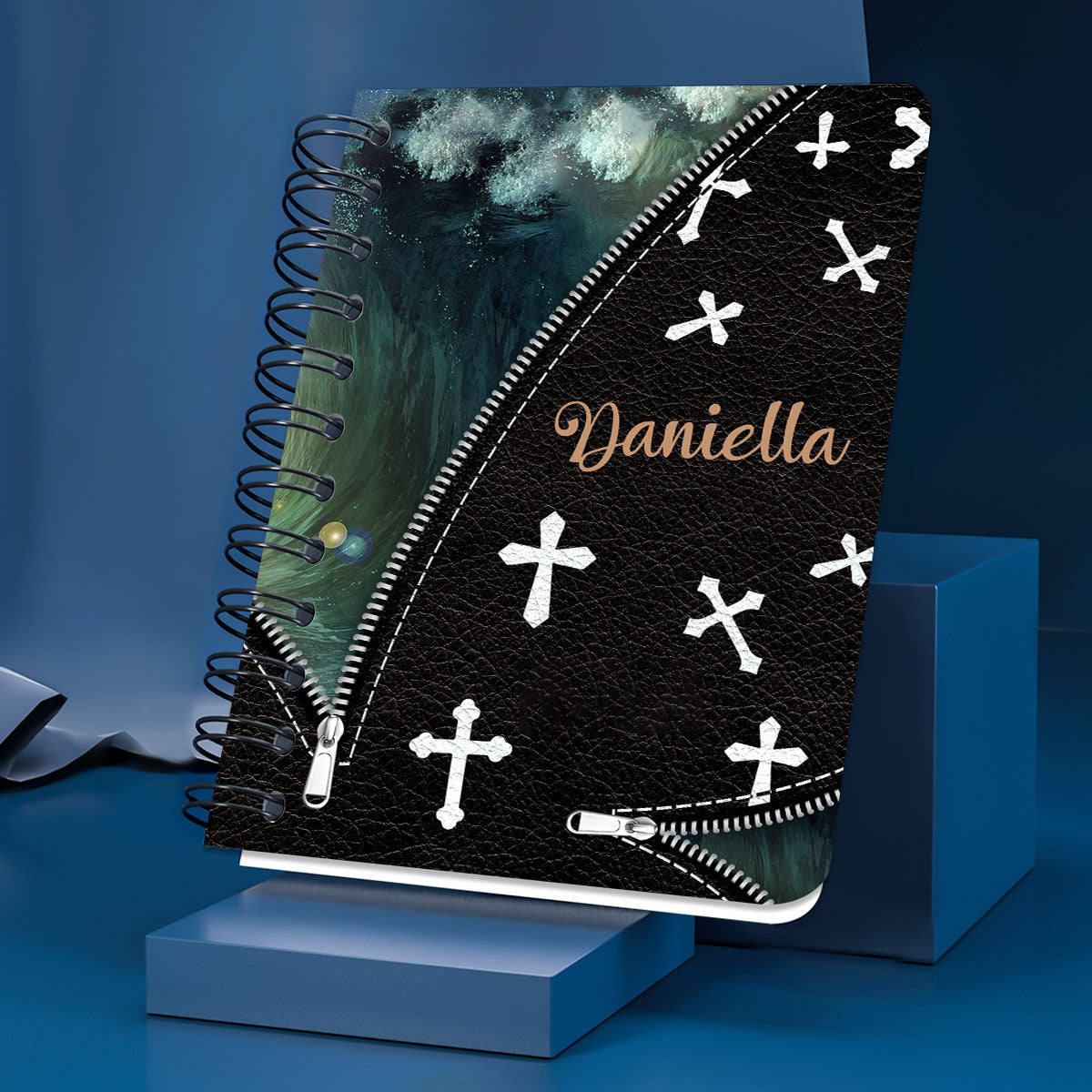 God Is Within Her She Will Not Fall Personalized Christian Spiral Notebook, Scripture Gifts For Christian