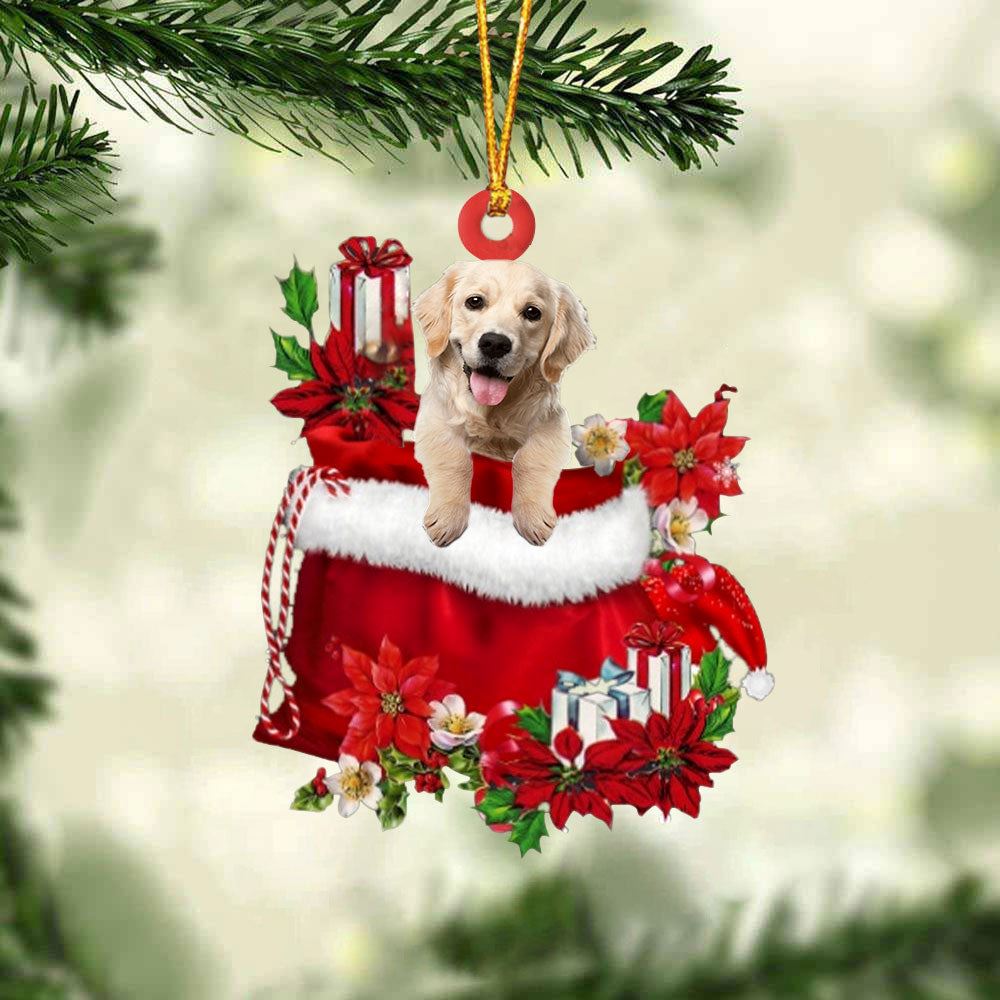 Golden Retriever Gifts Bag Christmas Ornaments, Christmas Gift, Christmas Tree Decorations, Christmas Ornament 2023