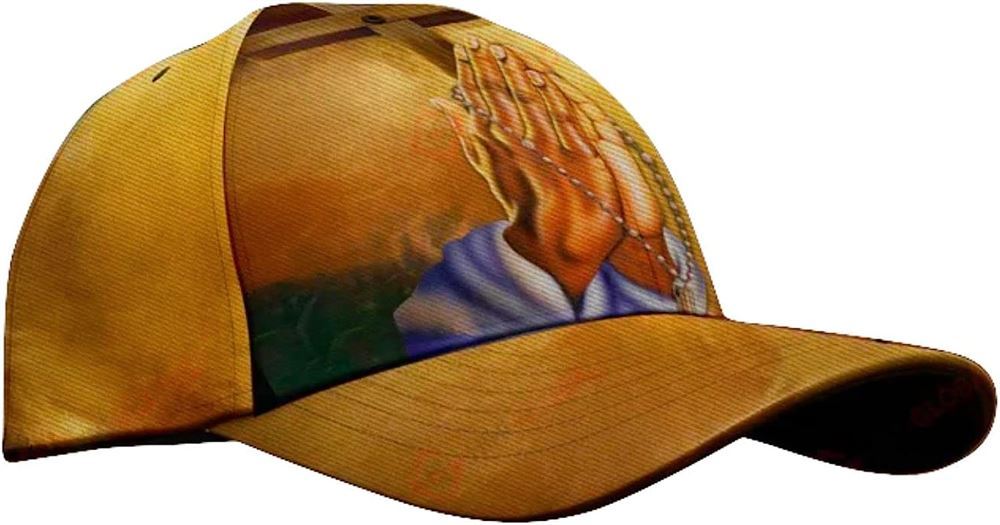 Hand Of God Pray Cross All Over Print Baseball Cap, God Cap, Gift Ideas For Male