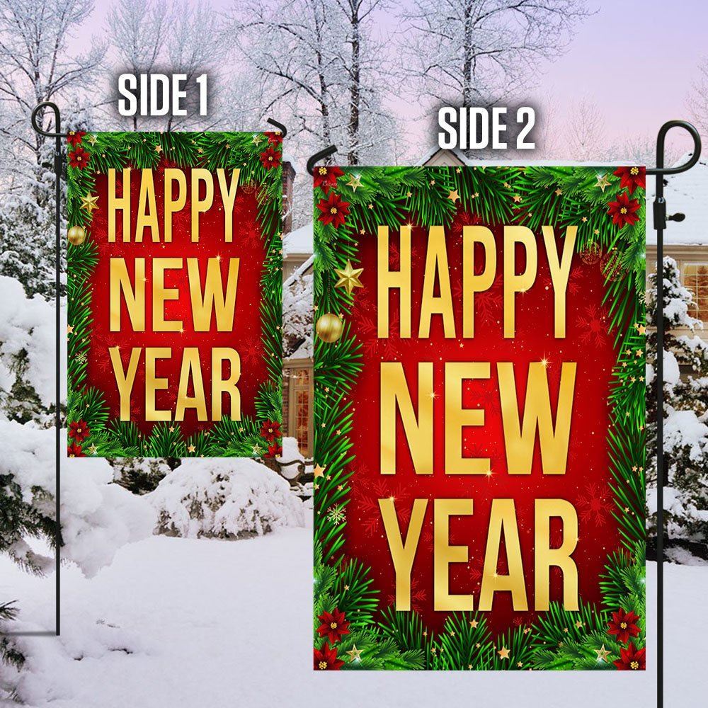 Happy New Year Christmas Flag, Christmas Garden Flag, Home Decor Accessories, Christmas Outdoor Decor Ideas