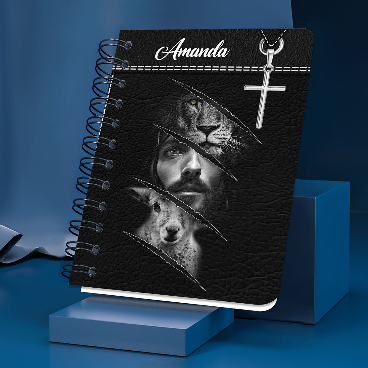 I Can Do All Things Through Christ Personalized Christian Spiral Notebook, Scripture Gifts For Christian