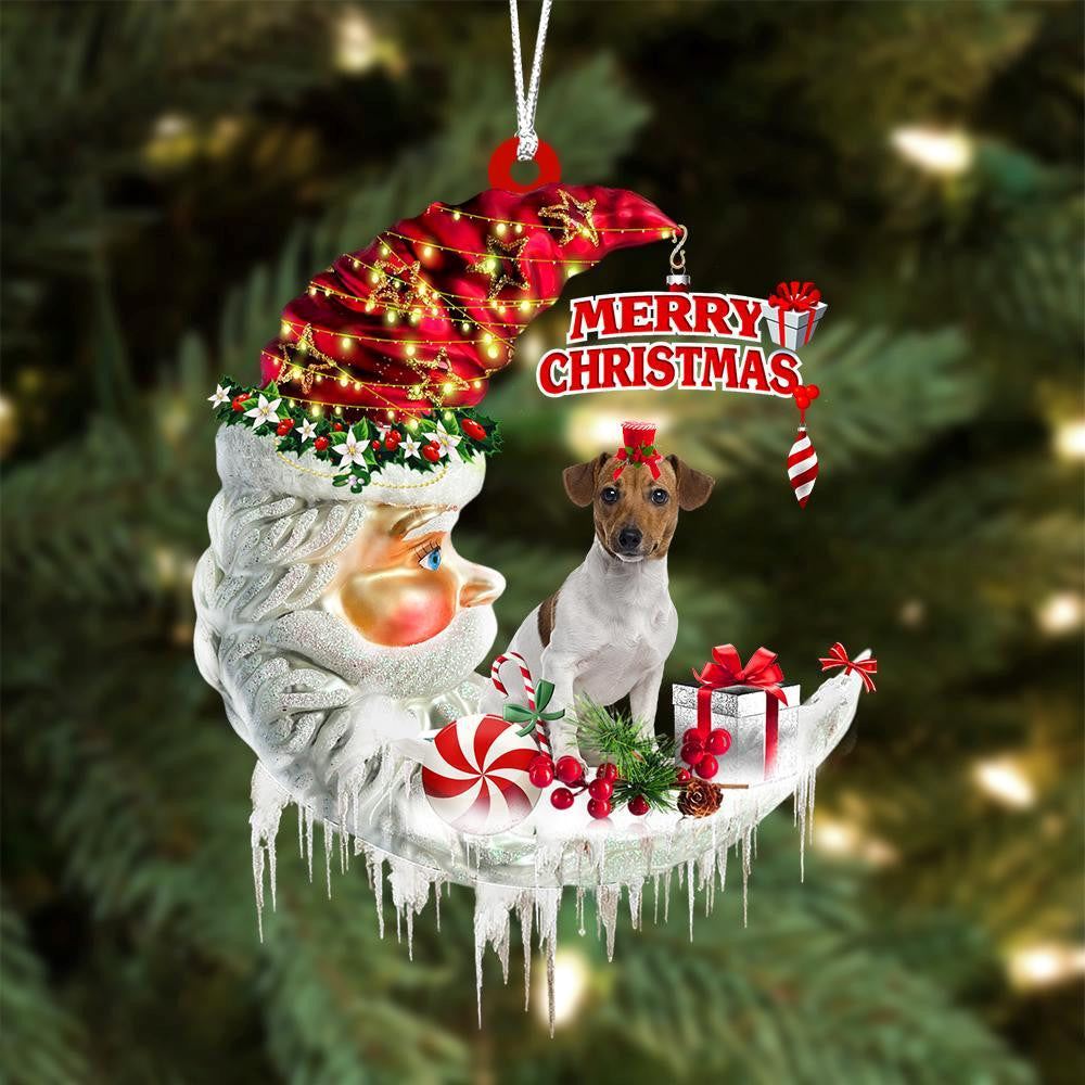 Jack Russell Terrier On The Moon Merry Christmas Ornaments, Christmas Gift, Christmas Tree Decorations, Christmas Ornament 2023