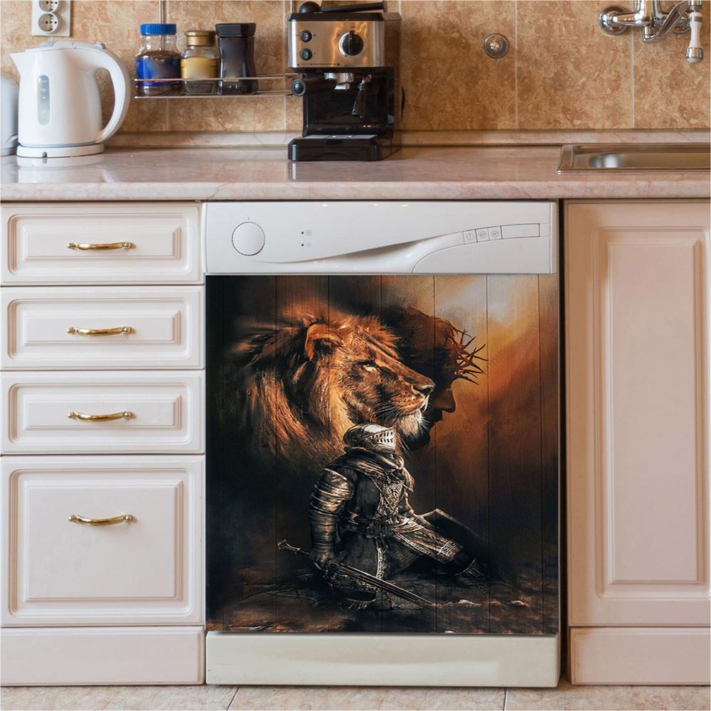 Jesus Christ Rises From Cave Dishwasher Cover, Religious Dishwasher Stickers, Christian Kitchen Decor