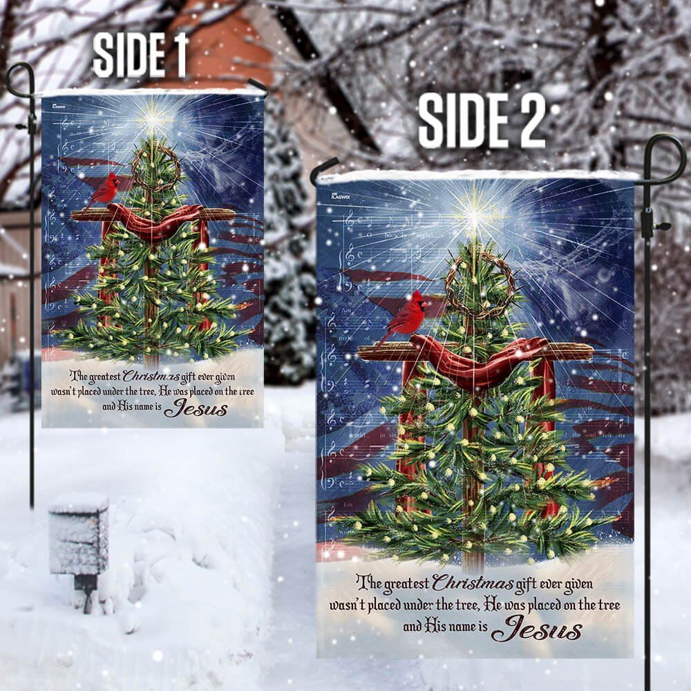Jesus Christ The Greatest Gift Christmas Flag, Christian Christmas House Flag, Christmas Outdoor Decor Ideas