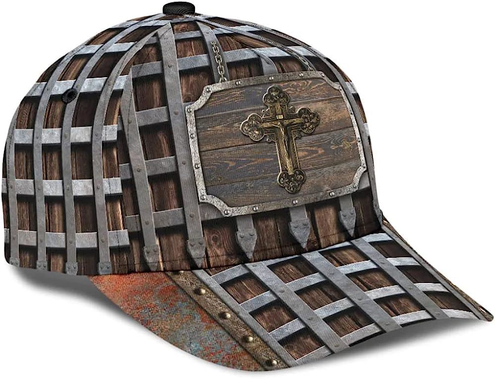 Jesus Cross All Over Print Baseball Cap, God Cap, Gift Ideas For Male