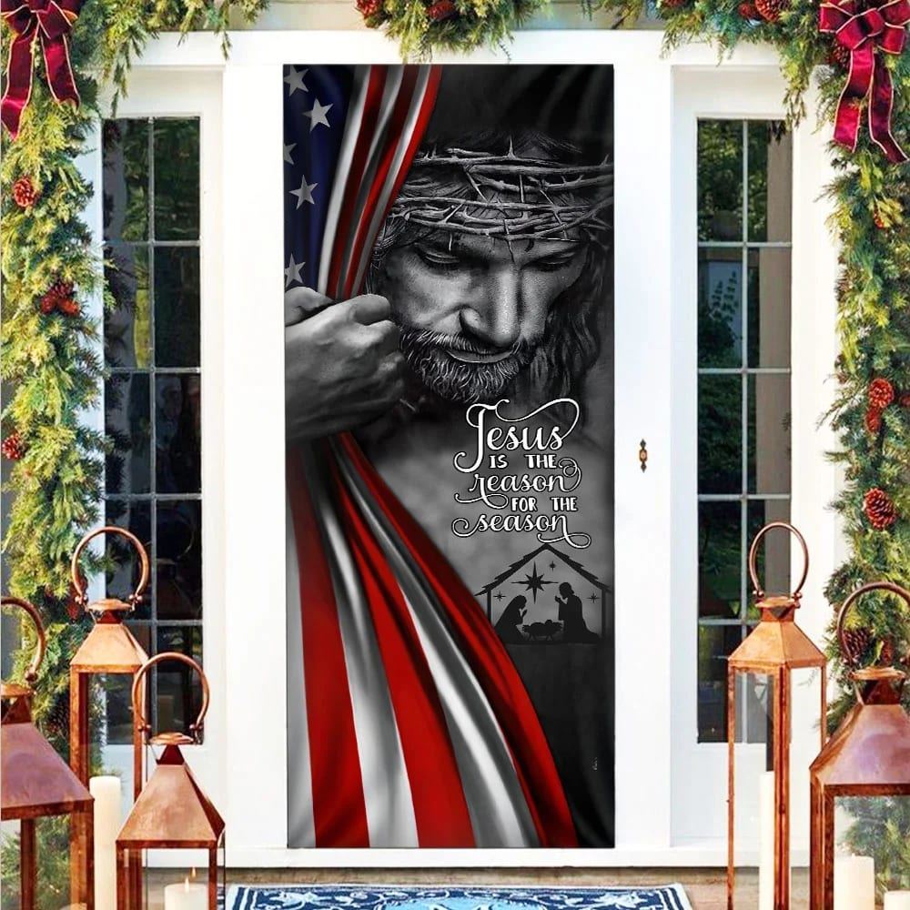 Jesus Door Cover, Jesus Is The Reason For The Season, Christian Door Decor, Door Christian Church, Christian Door Plaques