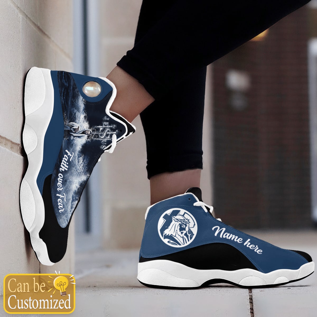 Jesus Faith Over Fear Customized Jd13 Shoes For Man And Women, Christian Basketball Shoes, Gifts For Christian, God Shoes