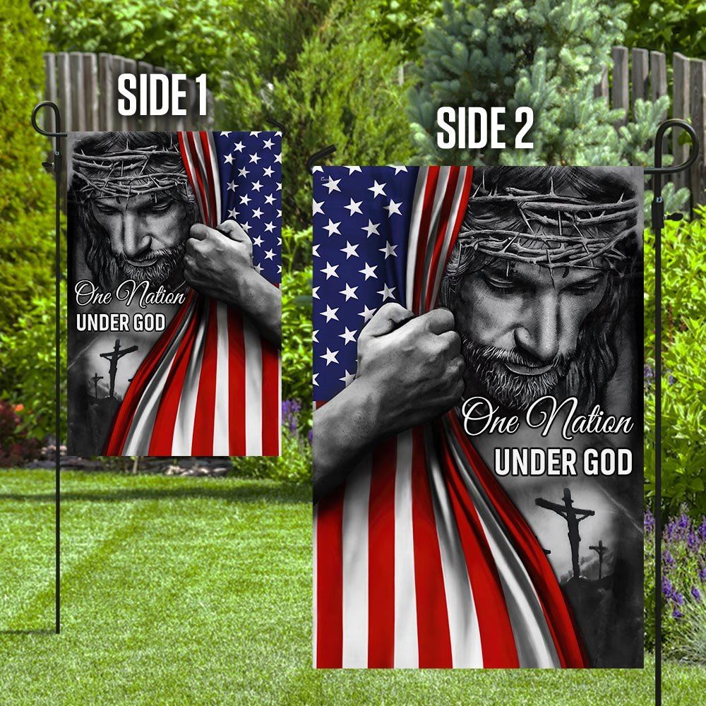 Jesus Flag One Nation Under God Jesus Flag, Christian Flag, Scripture Flag, Garden Banner