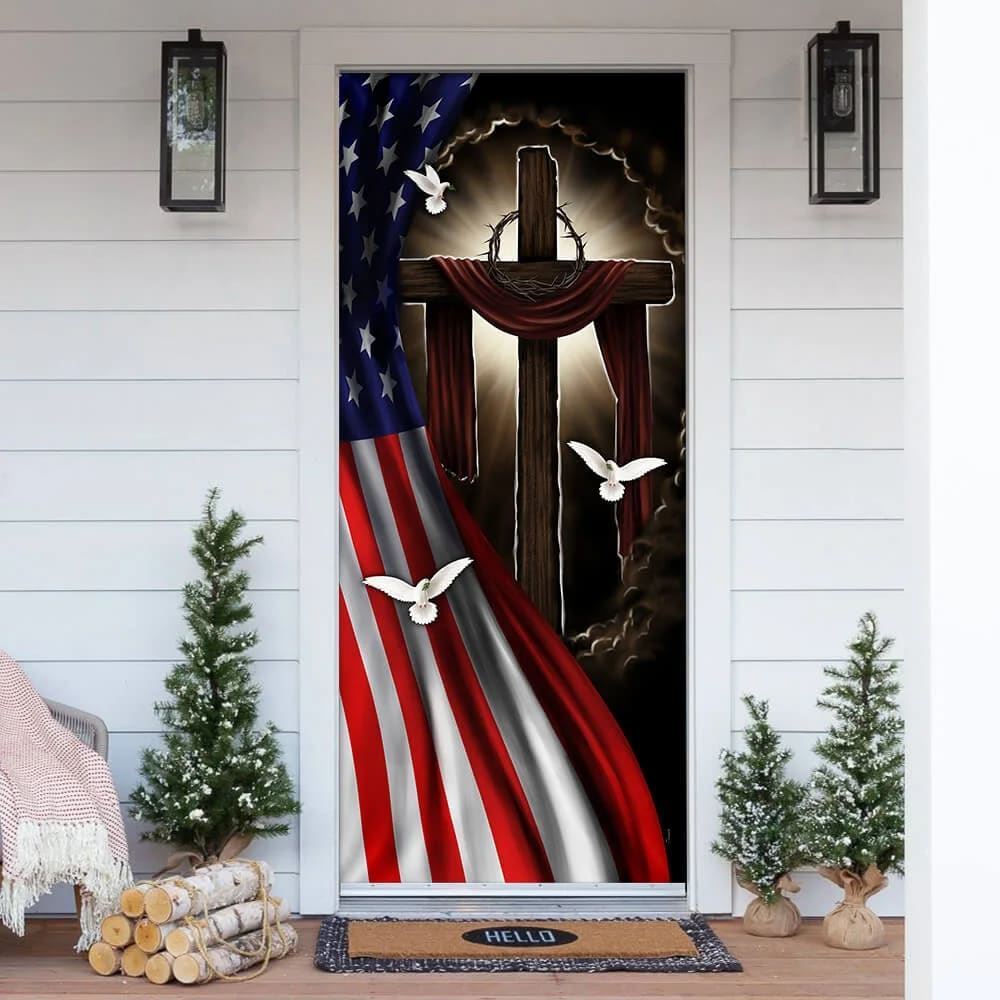 Jesus In America Door Cover, Christian Door Decor, Door Christian Church, Christian Door Plaques