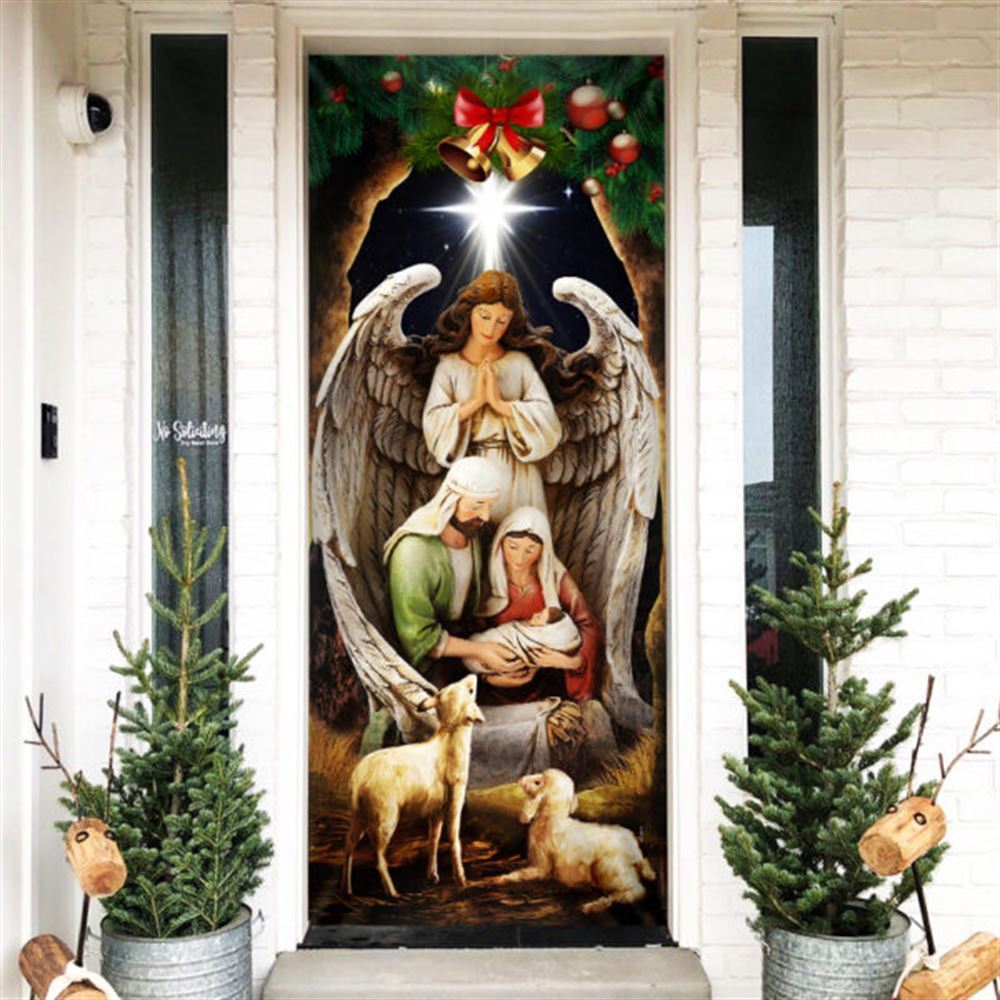 Jesus Is Born Christmas Door Cover, Christian Door Decor, Door Christian Church, Christian Door Plaques