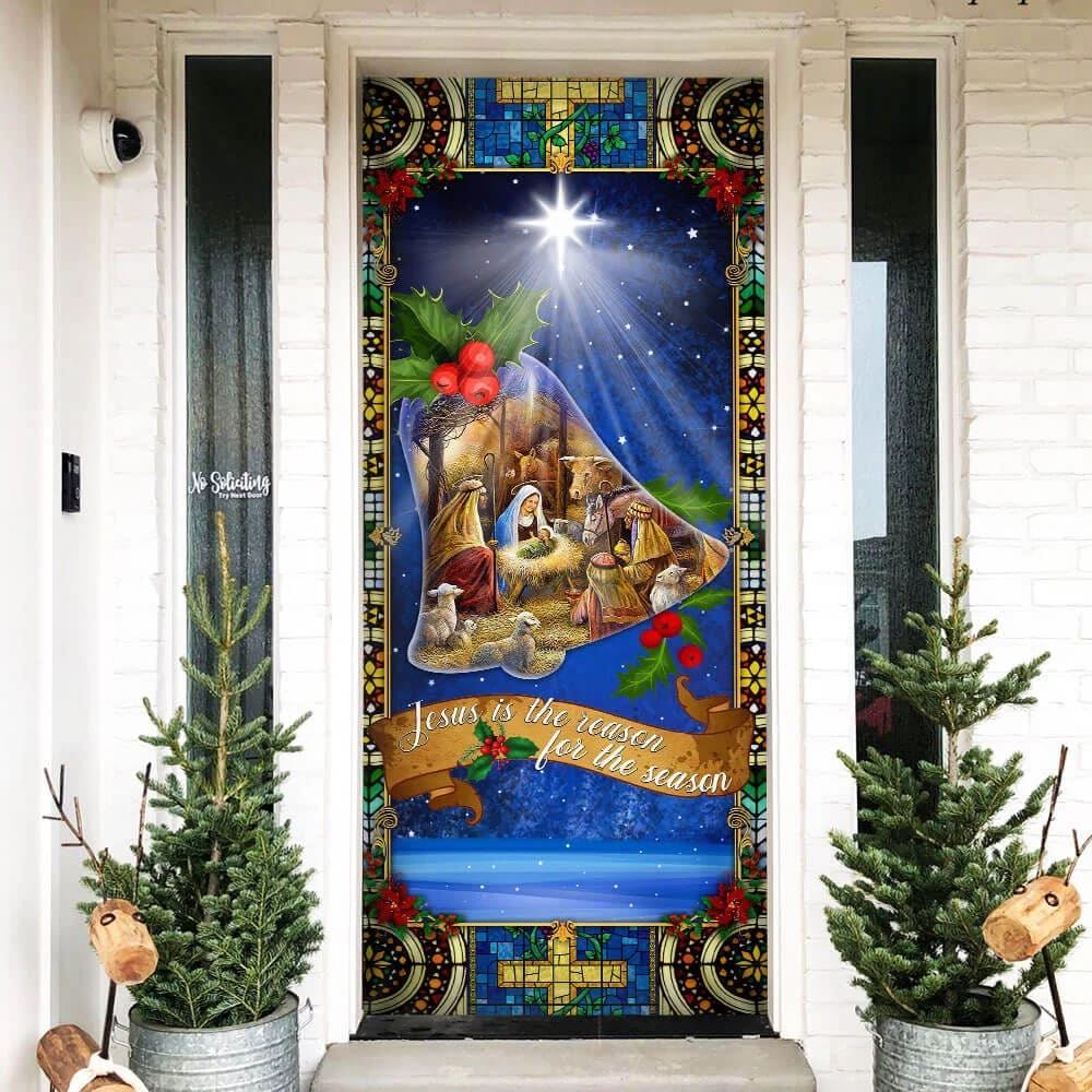 Jesus Is Born Door Cover 2, Christian Door Decor, Door Christian Church, Christian Door Plaques