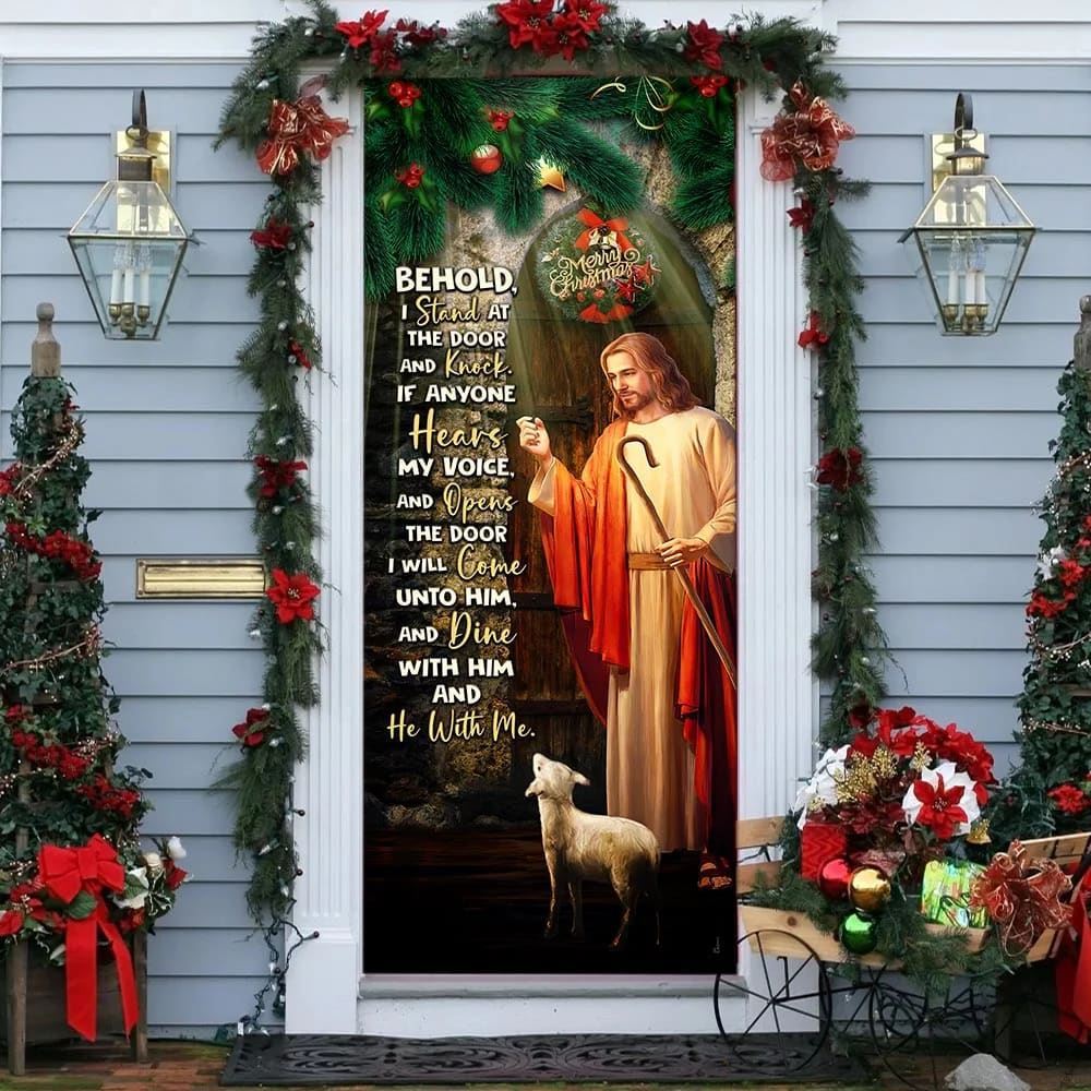 Jesus Is Knocking At The Door, Jesus Christ Door Cover, Christian Door Decor, Door Christian Church, Christian Door Plaques
