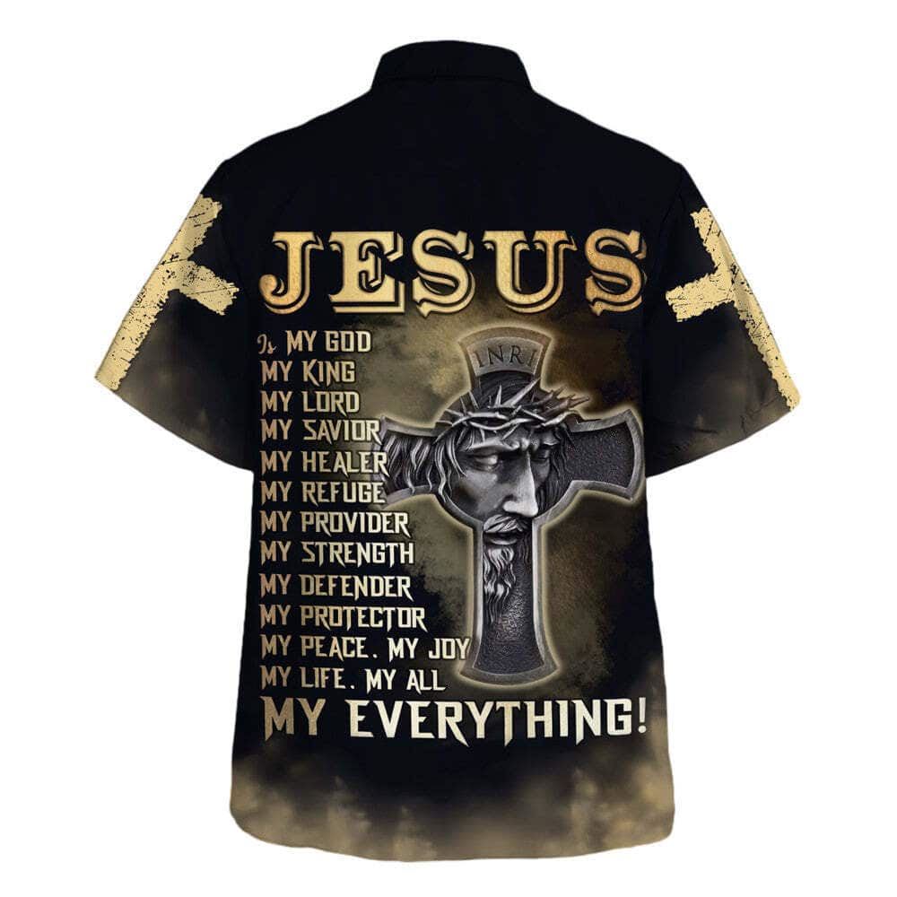 Jesus Is My God My King My Lord My Savior Hawaiian Shirt For Men, Christian Hawaiian Shirt, Gift For Christian