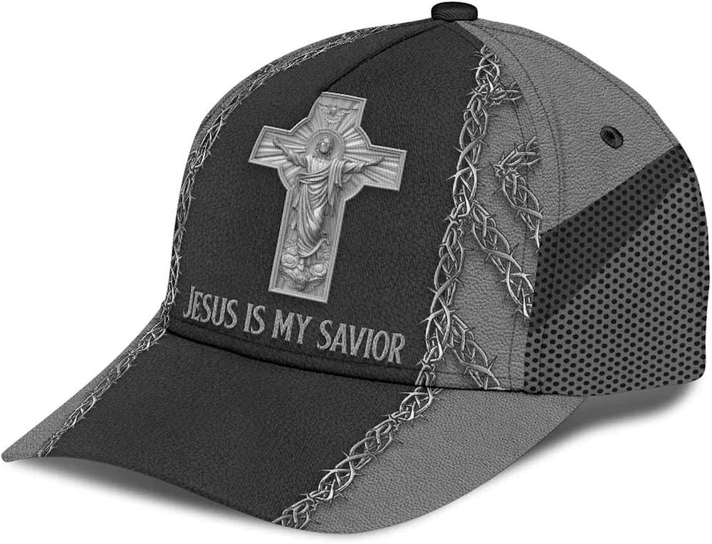Jesus Is My Savior Cross All Over Print Baseball Cap, God Caps, Gift Ideas For Male
