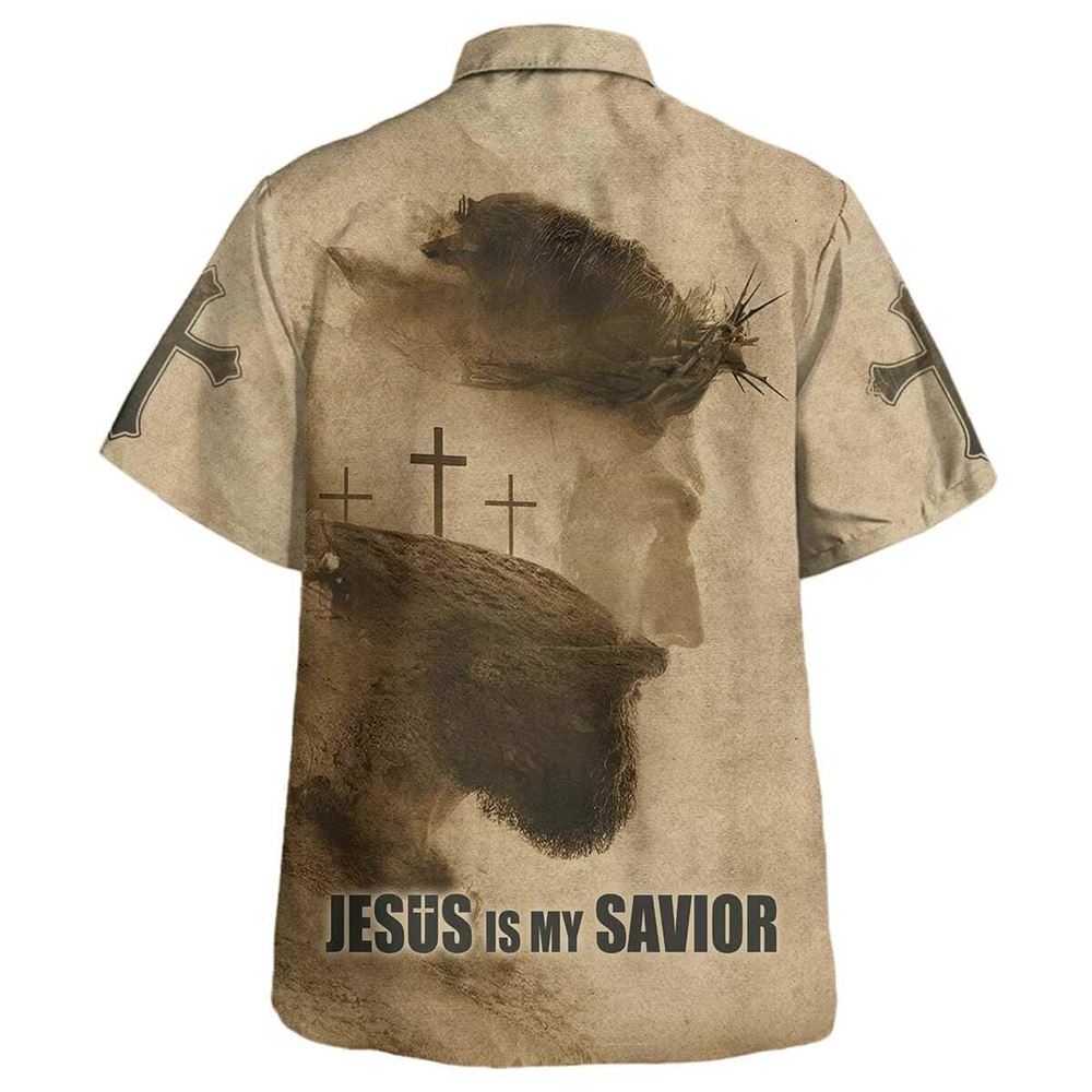 Jesus Is My Savior Cross Thank God Hawaiian Shirt For Men, Christian Hawaiian Shirt, Gift For Christian
