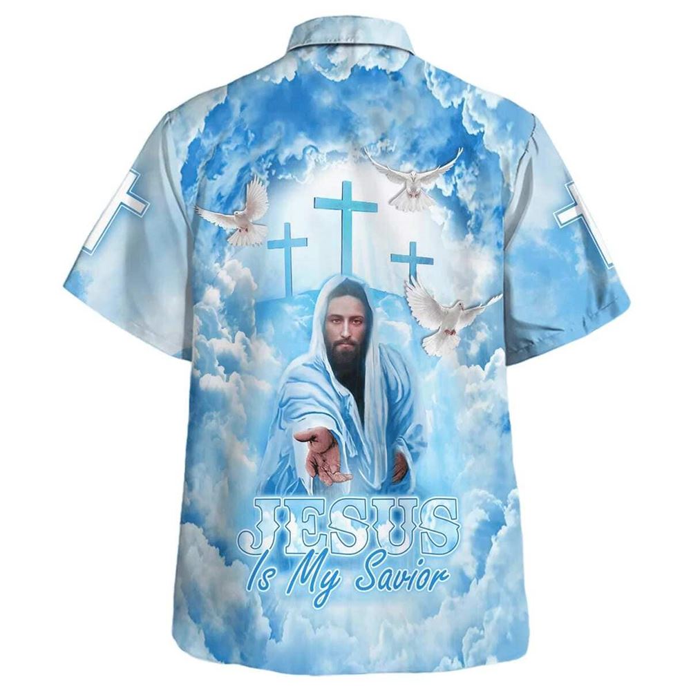 Jesus Is My Savior Hand Of God Hawaiian Shirt For Men, Christian Hawaiian Shirt, Gift For Christian