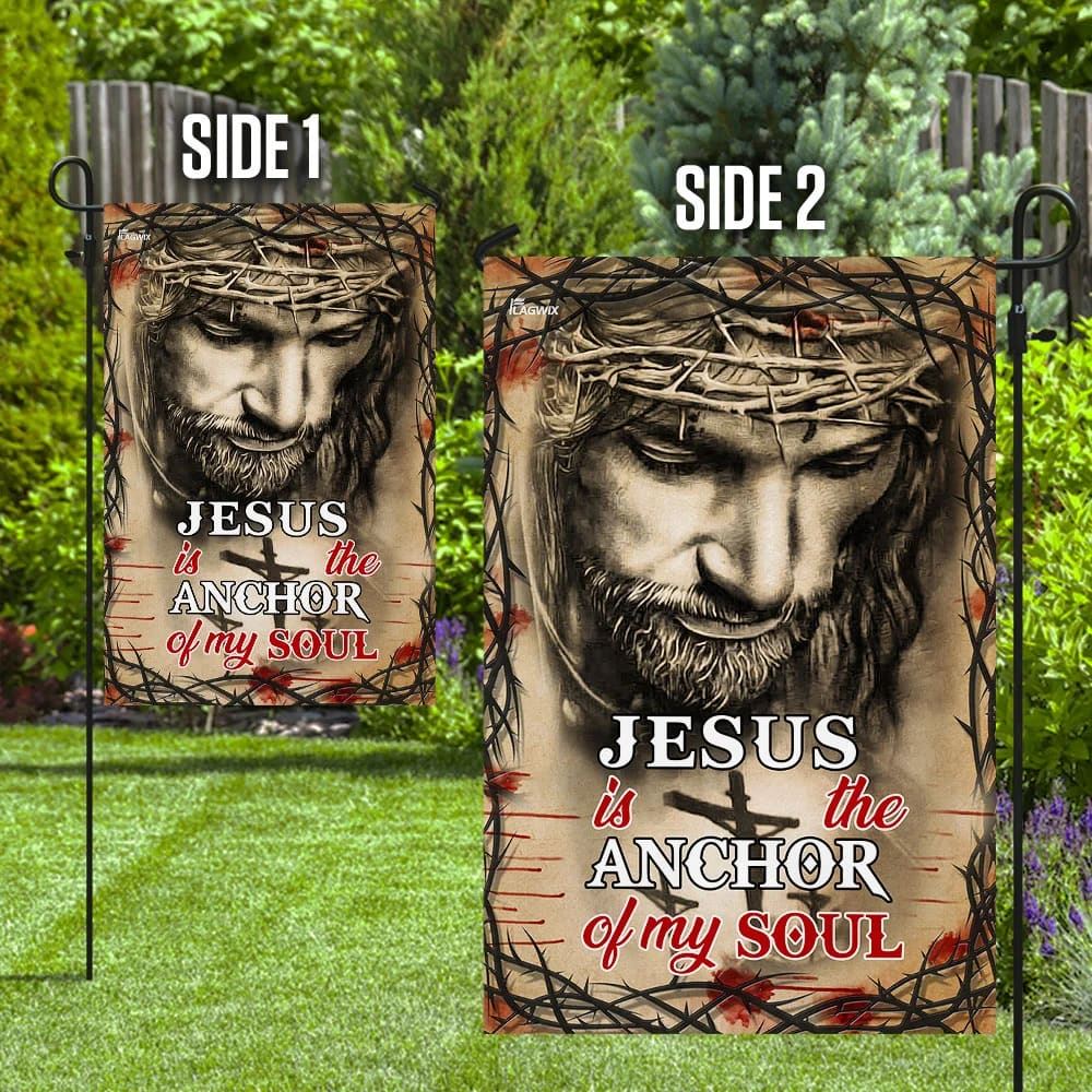 Jesus Is The Anchor Of My Soul House Flag, Christian Flag, Christian Flag, Scripture Flag, Garden Banner
