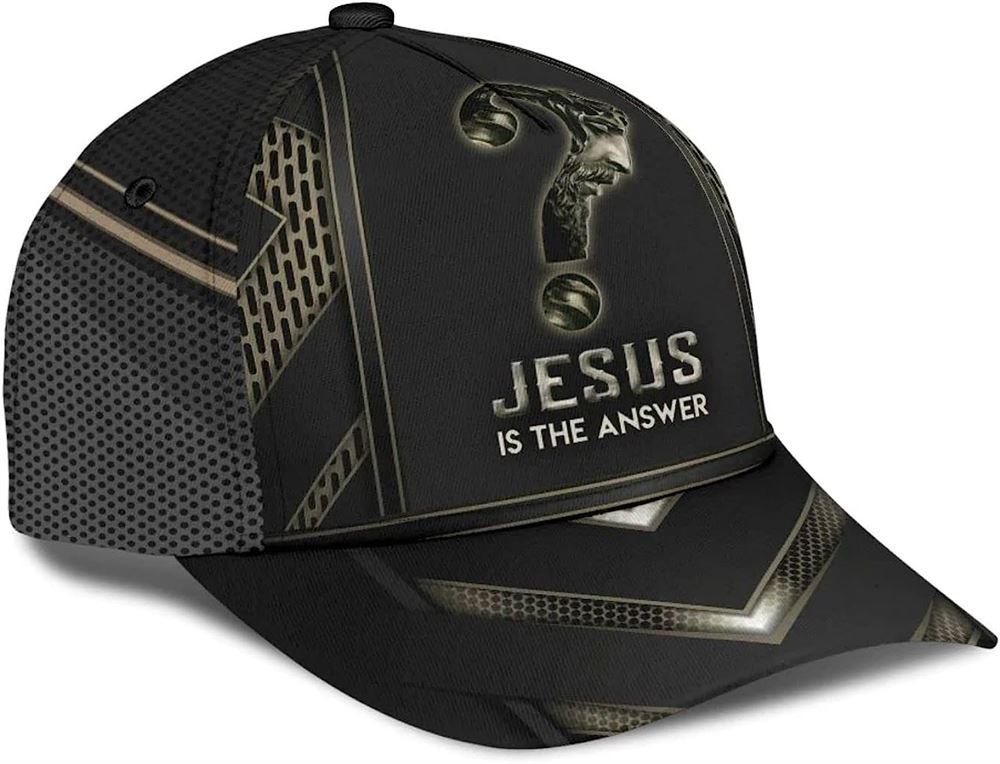Jesus Is The Answer All Over Print Baseball Cap, God Cap, Gift Ideas For Male