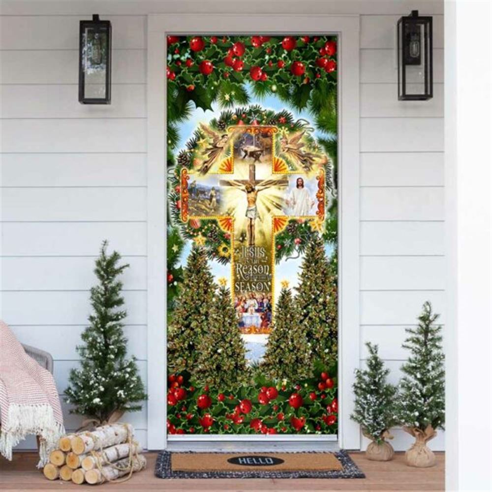 Jesus Is The Reason For The Season Door Cover Block Of Gear, Christian Door Decor, Door Christian Church, Christian Door Plaques