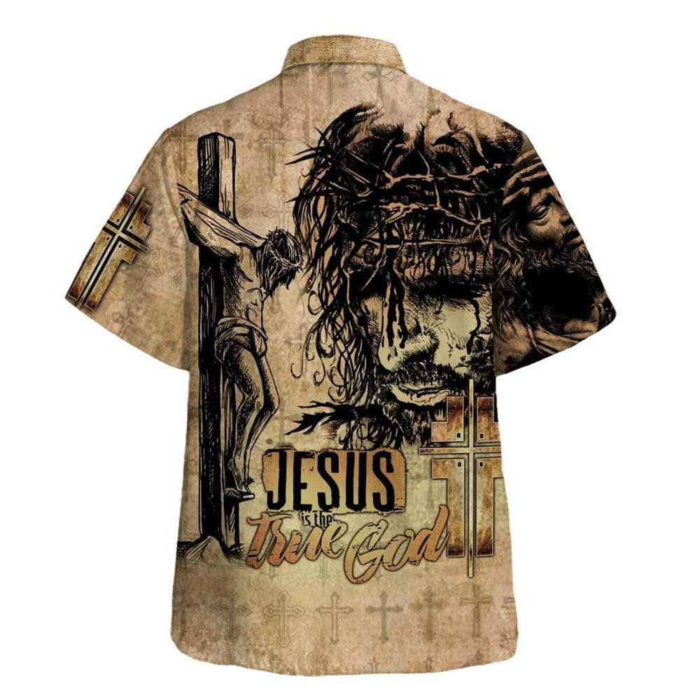 Jesus Is The True God Christian Cross Summer Hawaiian Shirt For Men, Christian Hawaiian Shirt, Gift For Christian