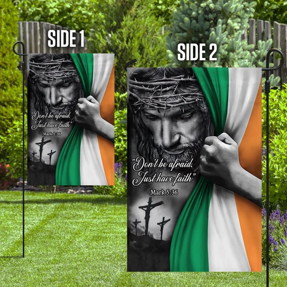 Jesus Just Have Faith Irish House Flag, Christian Flag, Christian Flag, Scripture Flag, Garden Banner