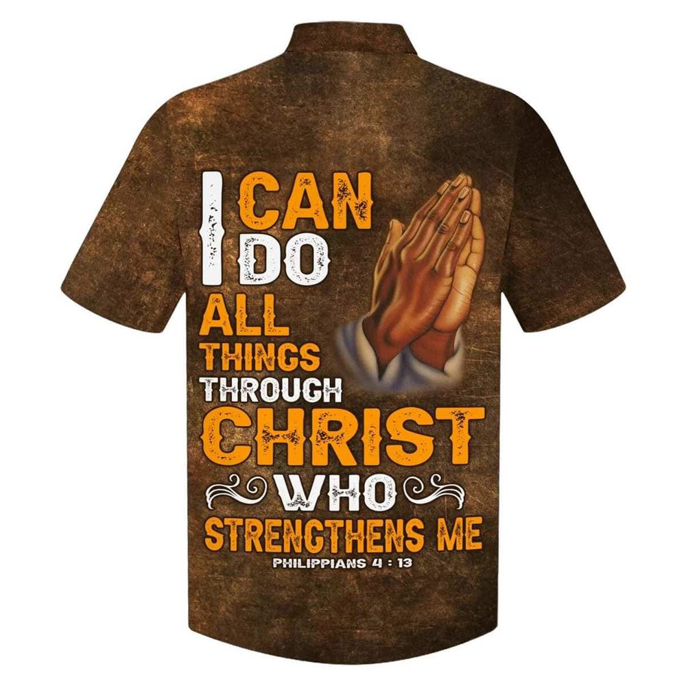 Jesus Lion I Can Do All Things Through Christ Who Strengthens Me Hawaiian Shirt For Men, Christian Hawaiian Shirt, Gift For Christian