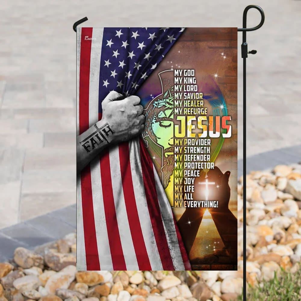 Jesus My Everything House Flag, Christian Flag, Christian Flag, Scripture Flag, Garden Banner