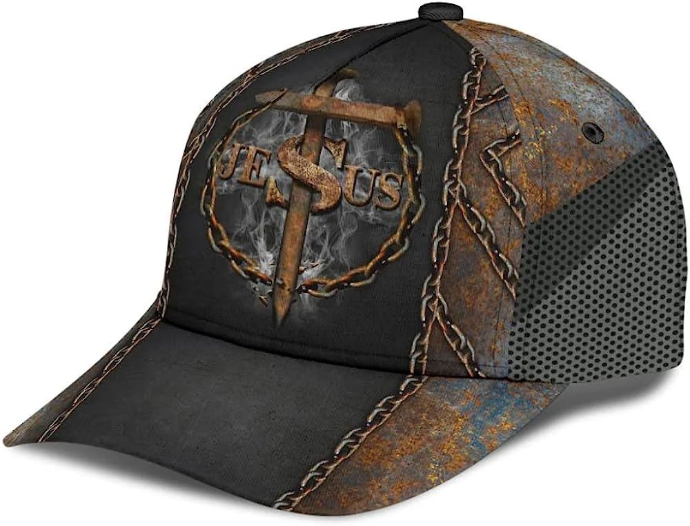 Jesus Nail Cross Crown Of Thorn All Over Print Baseball Cap, God Cap, Gift Ideas For Male