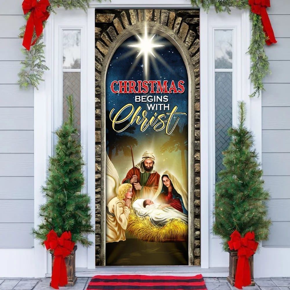 Jesus Nativity Of Jesus Door Cover Christ Born, Christian Door Decor, Door Christian Church, Christian Door Plaques