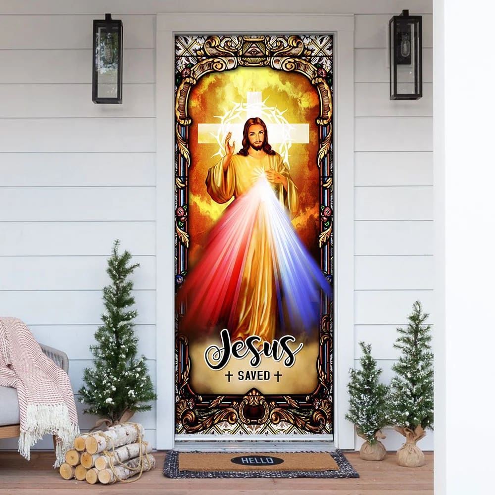 Jesus Of Divine Mercy Door Cover, Christian Door Decor, Door Christian Church, Christian Door Plaques