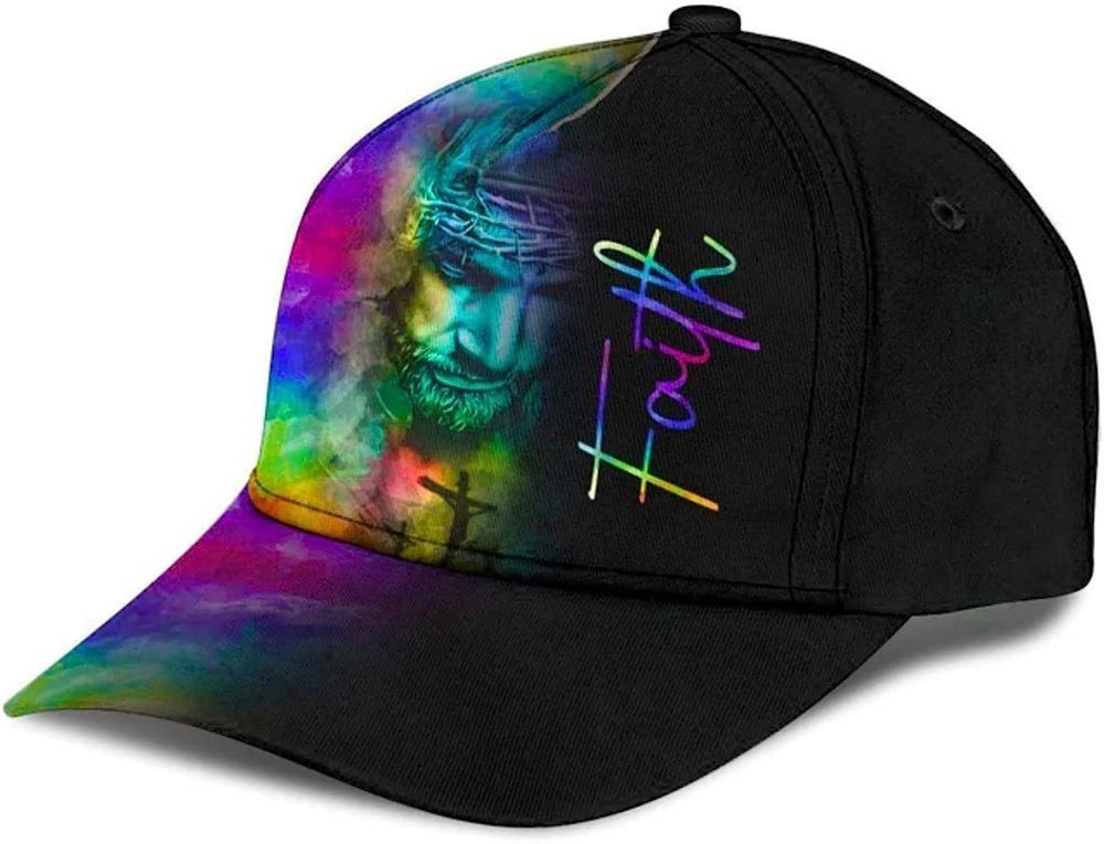 Jesus On The Cross Faith All Over Print Baseball Cap, God Cap, Gift Ideas For Male