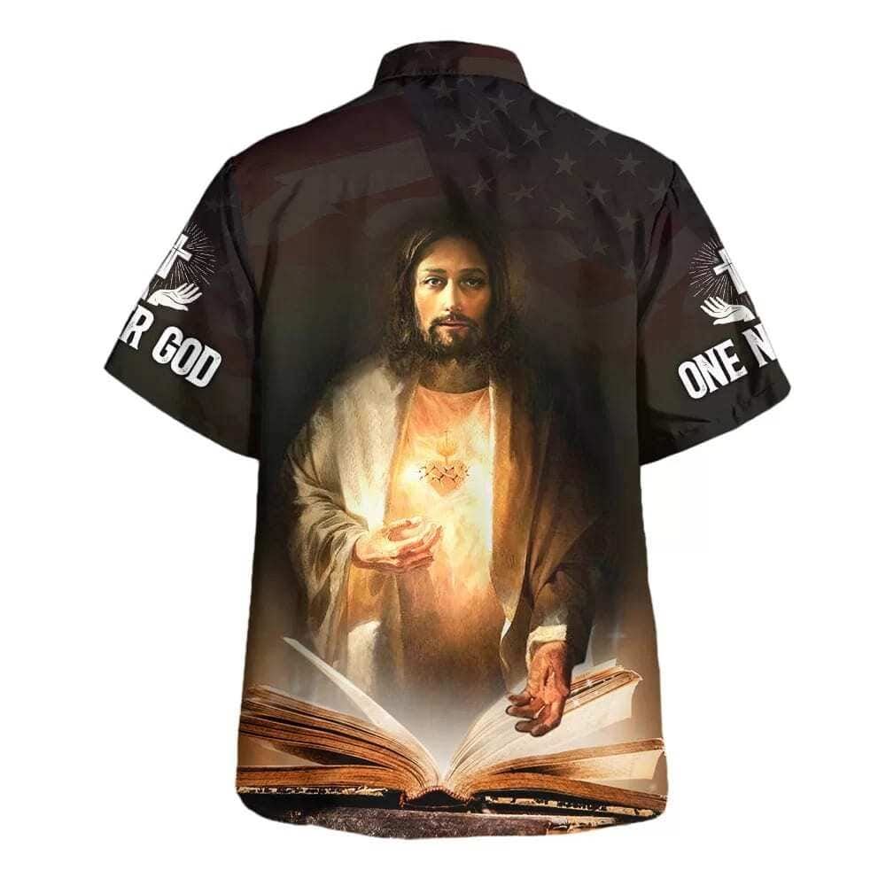 Jesus One Nation Under God Hawaiian Shirt For Men, Christian Hawaiian Shirt, Gift For Christian