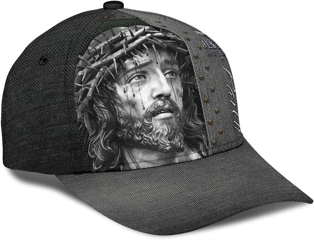 Jesus Portrait Jesus Is My King Faith Classic All Over Print Baseball Cap, God Cap, Gift Ideas For Male