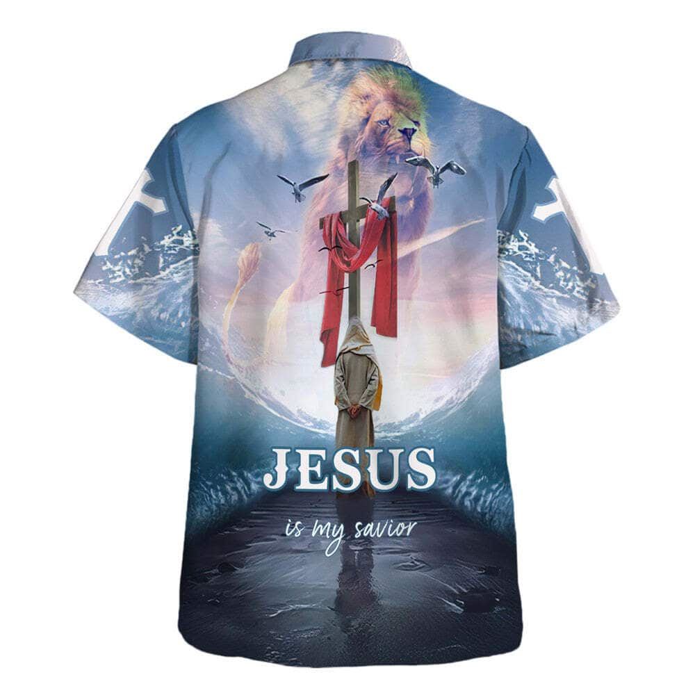 Jesus Walking On The Water Jesus Is My Savior Hawaiian Shirt For Men, Christian Hawaiian Shirt, Gift For Christian