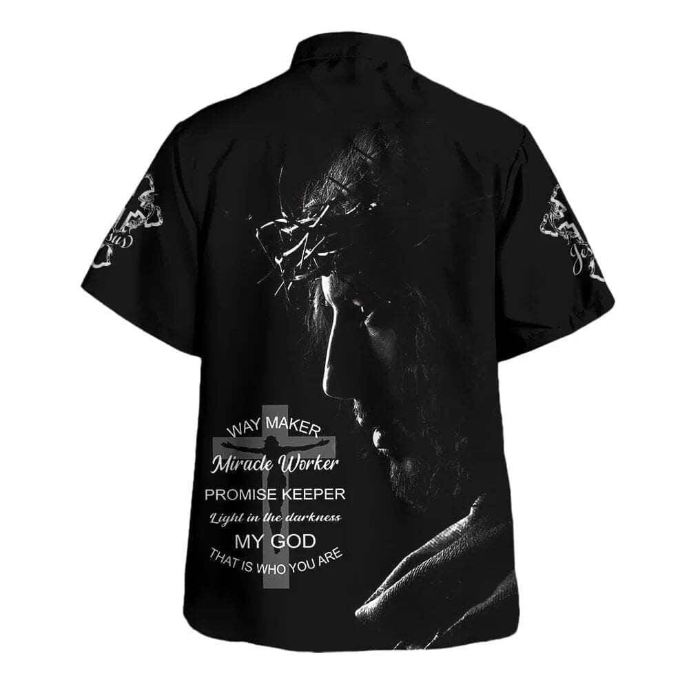 Jesus Way Maker Miracle Worker Hawaiian Shirt For Men, Christian Hawaiian Shirt, Gift For Christian